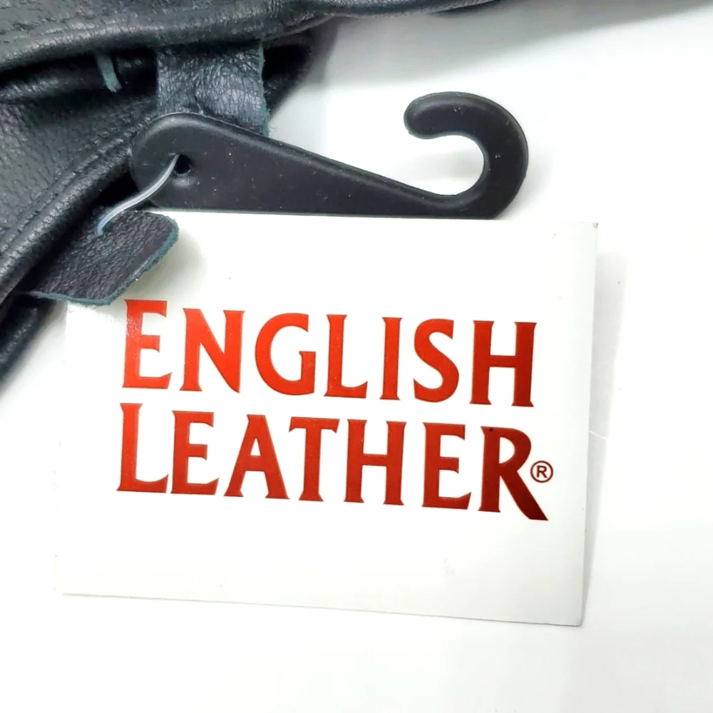 English Leather Black Leather Gloves S M